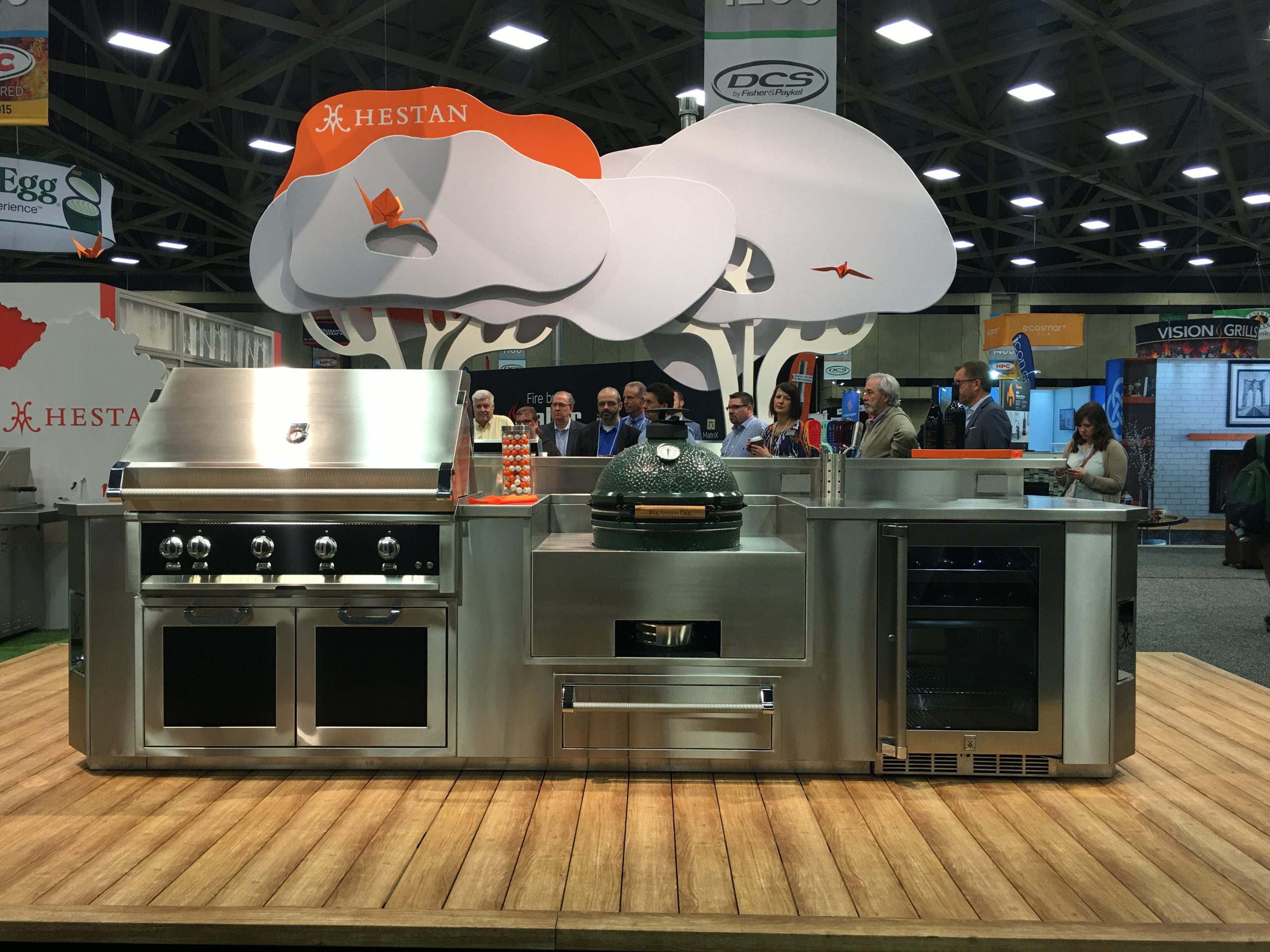 12' Outdoor Living Suite with Egg Shaped Smoker/Grill and Bar GESSBK12