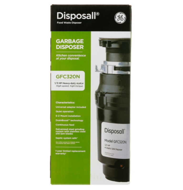 Disposall® 1/3 Hp Continuous Feed Garbage Disposer Non-corded GFC320N