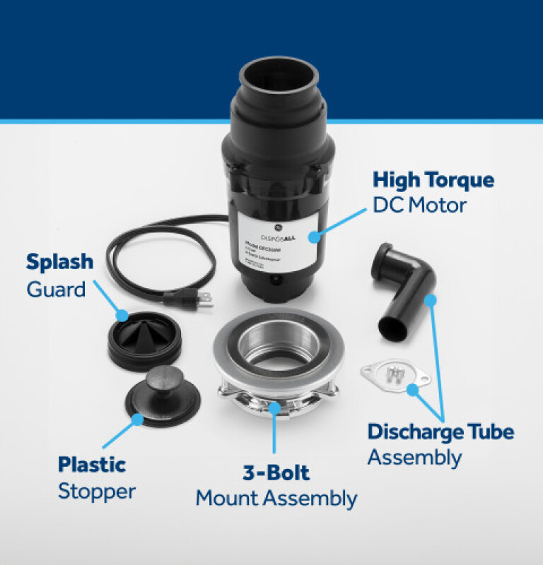 Disposall® 1/3 Hp Continuous Feed Garbage Disposer - Corded GFC365W