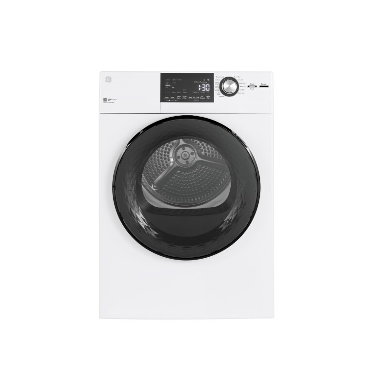 GE 24" 4.3 Cu.Ft. Front Load Vented Electric Dryer with Stainless Steel Basket White GFD14ESSNWW Picture 1