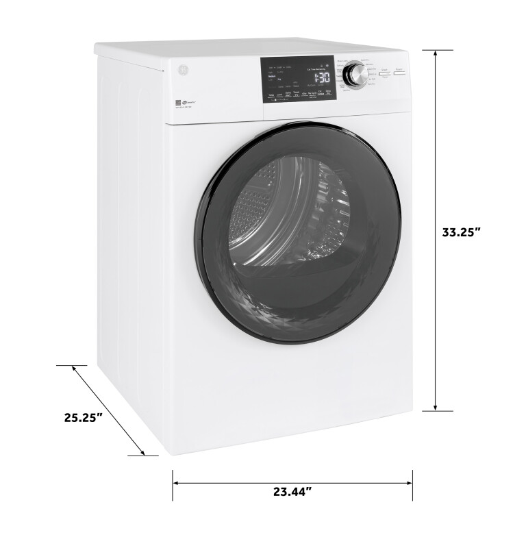 24" 4.3 Cu.Ft. Front Load Vented Electric Dryer with Stainless Steel Basket GFD14ESSNWW