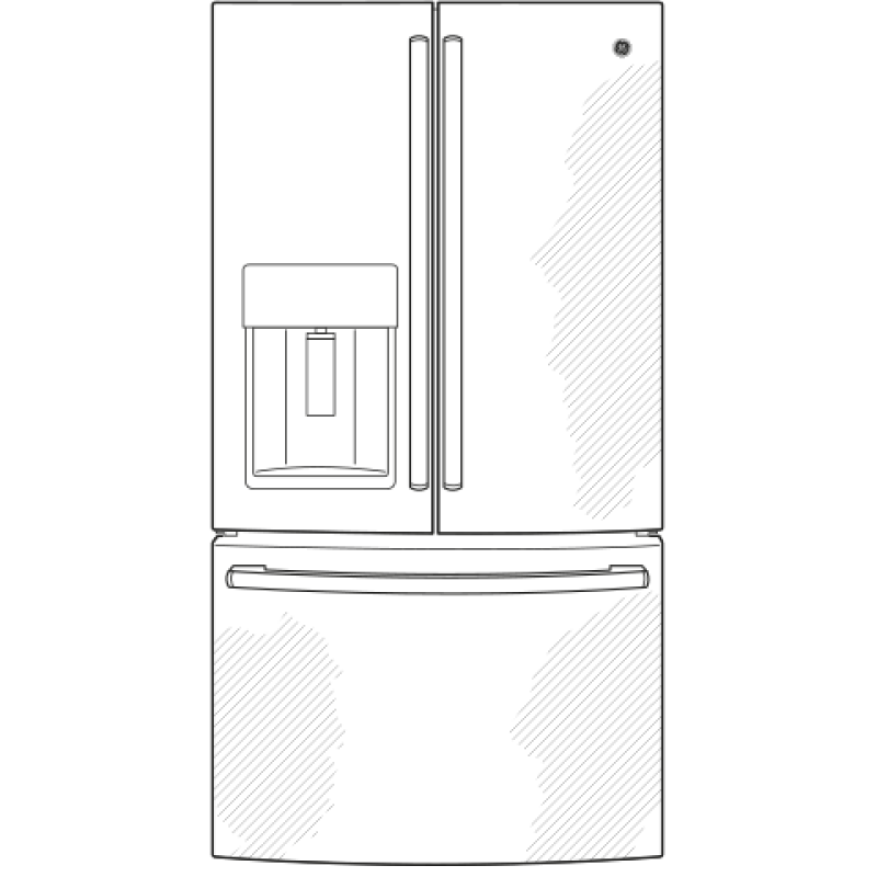 27.7 Cu. Ft. French-Door Refrigerator with Door In Door GFD28GBLTS