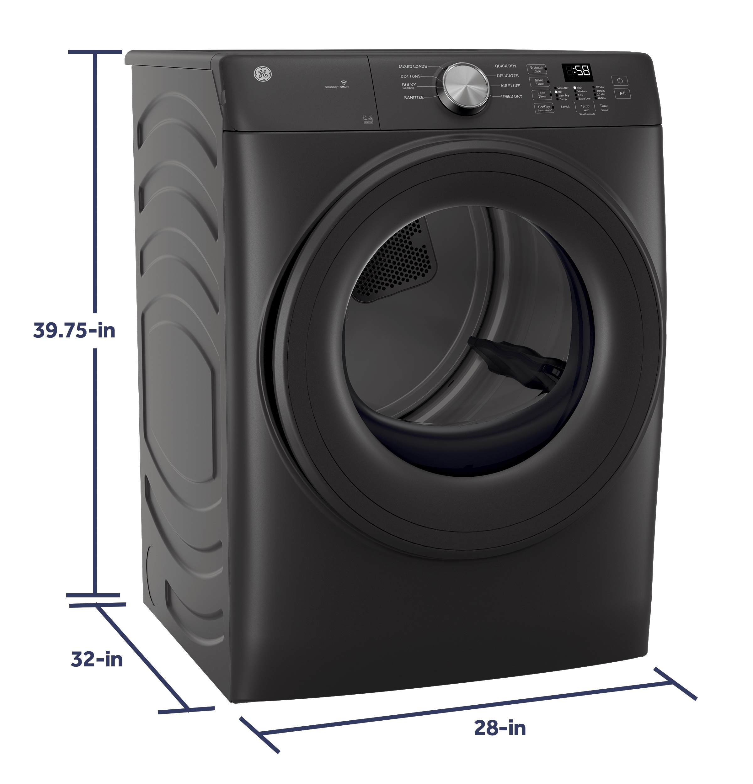 7.8 cu. ft. Capacity Smart Front Load Electric Dryer GFD35ESPYDS