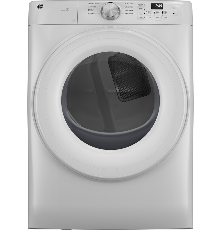 GE® ENERGY STAR® 7.8 cu. ft. Capacity Smart Front Load Gas Dryer GFD35GSSYWW