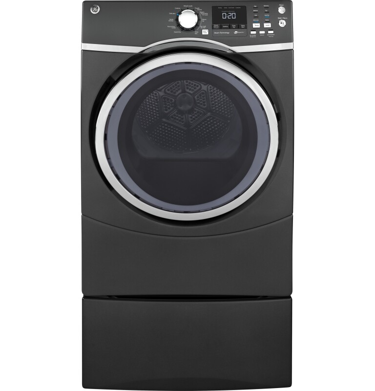 7.5 cu. ft. capacity Front Load electric dryer with steam GFD45ESPKDG