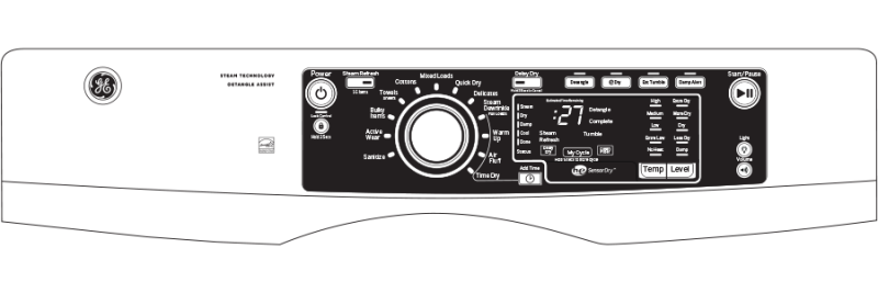 8.3 cu. ft. Capacity Front Load Electric Dryer with Steam GFD48ESPKDG