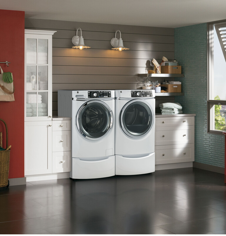 8.3 cu. ft. Capacity Front Load Electric Dryer with Steam GFD48ESSKWW