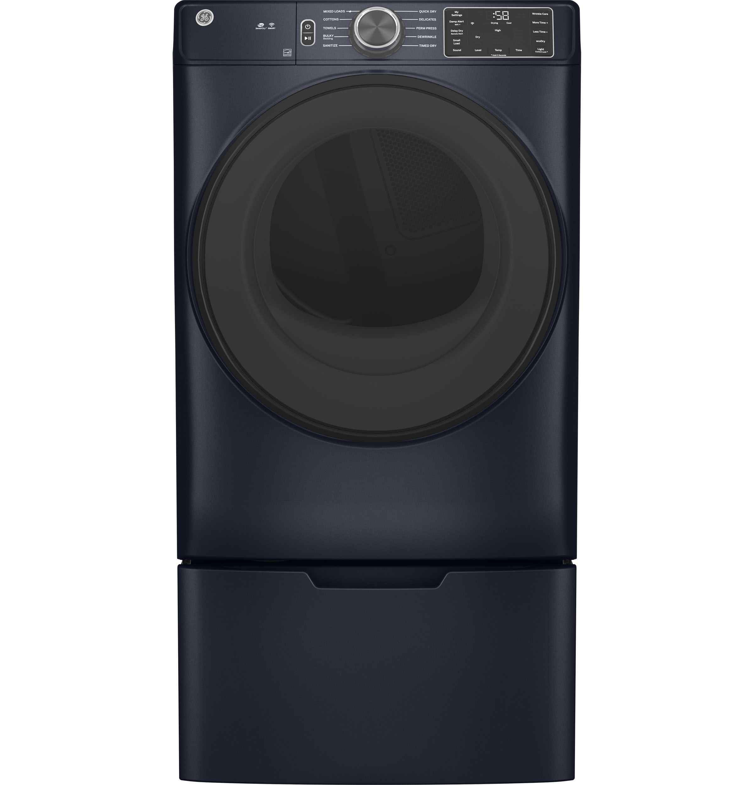 7.8 cu. ft. Capacity Smart Front Load Electric Dryer with Sanitize Cycle GFD55ESPRRS