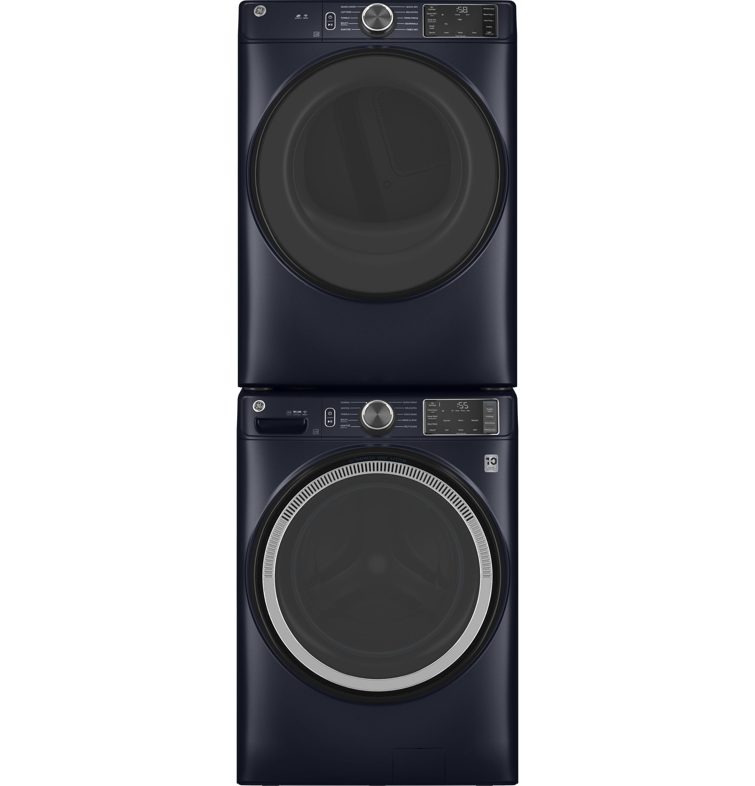 7.8 cu. ft. Capacity Smart Front Load Electric Dryer with Sanitize Cycle GFD55ESPRRS