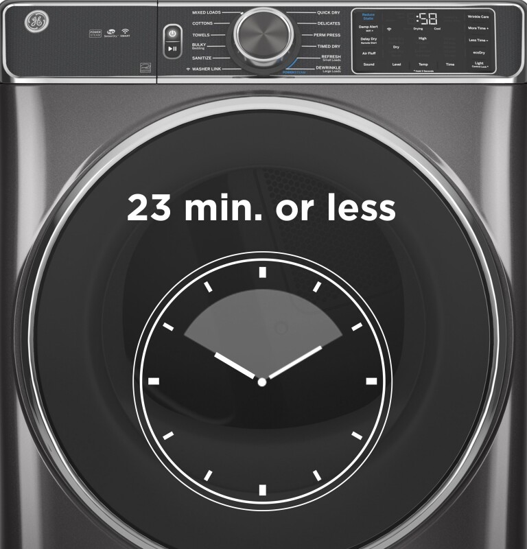 7.8 cu. ft. Capacity Smart Front Load Electric Dryer with Sanitize Cycle GFD55ESSNWW