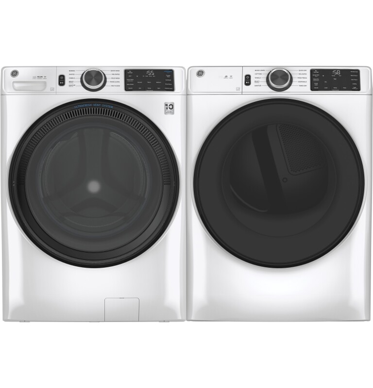 7.8 cu. ft. Capacity Smart Front Load Electric Dryer with Sanitize Cycle GFD55ESSNWW