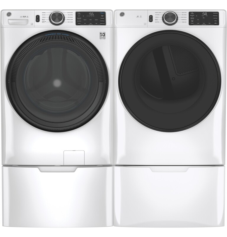 7.8 cu. ft. Capacity Smart Front Load Electric Dryer with Sanitize Cycle GFD55ESSNWW