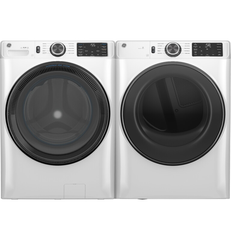 7.8 cu. ft. Capacity Smart Front Load Electric Dryer with Sanitize Cycle GFD55ESSNWW