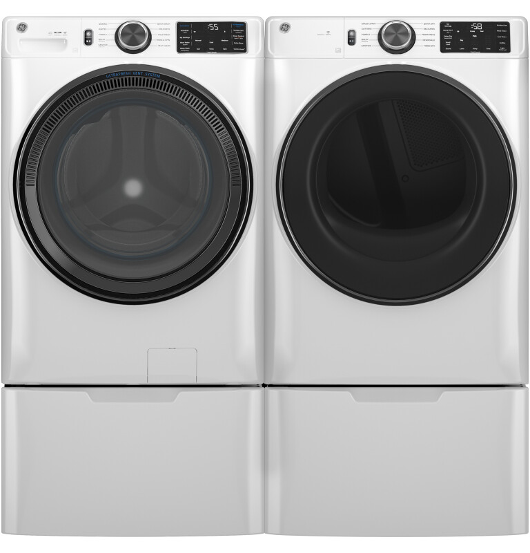 7.8 cu. ft. Capacity Smart Front Load Electric Dryer with Sanitize Cycle GFD55ESSNWW
