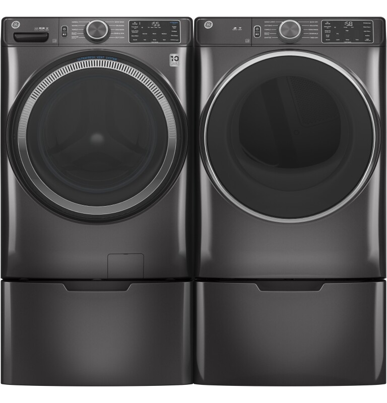 7.8 cu. ft. Capacity Smart Front Load Gas Dryer with Sanitize Cycle GFD55GSPNDG