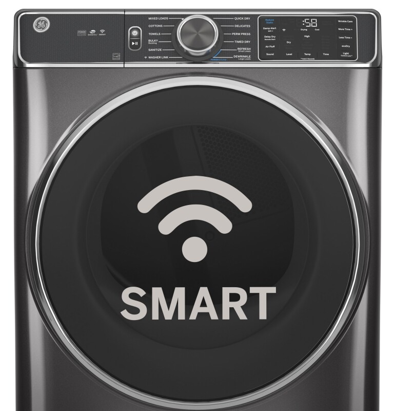 7.8 cu. ft. Capacity Smart Front Load Gas Dryer with Sanitize Cycle GFD55GSPNDG
