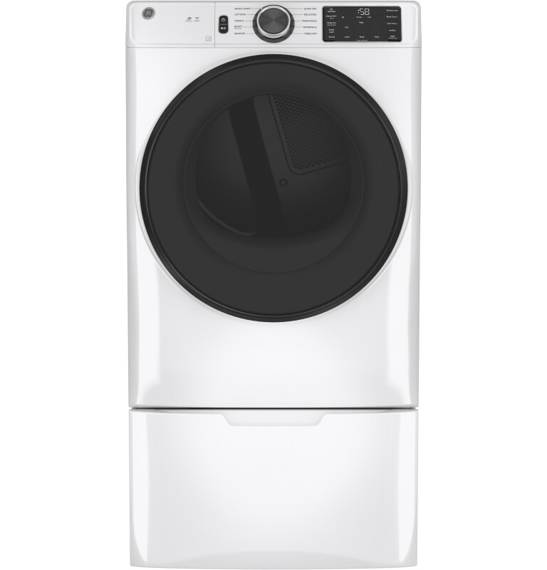 7.8 cu. ft. Capacity Smart Front Load Gas Dryer with Sanitize Cycle GFD55GSSNWW