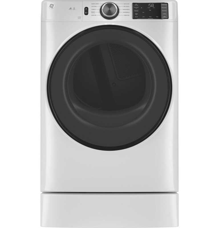 7.8 cu. ft. Capacity Smart Front Load Gas Dryer with Sanitize Cycle GFD55GSSNWW