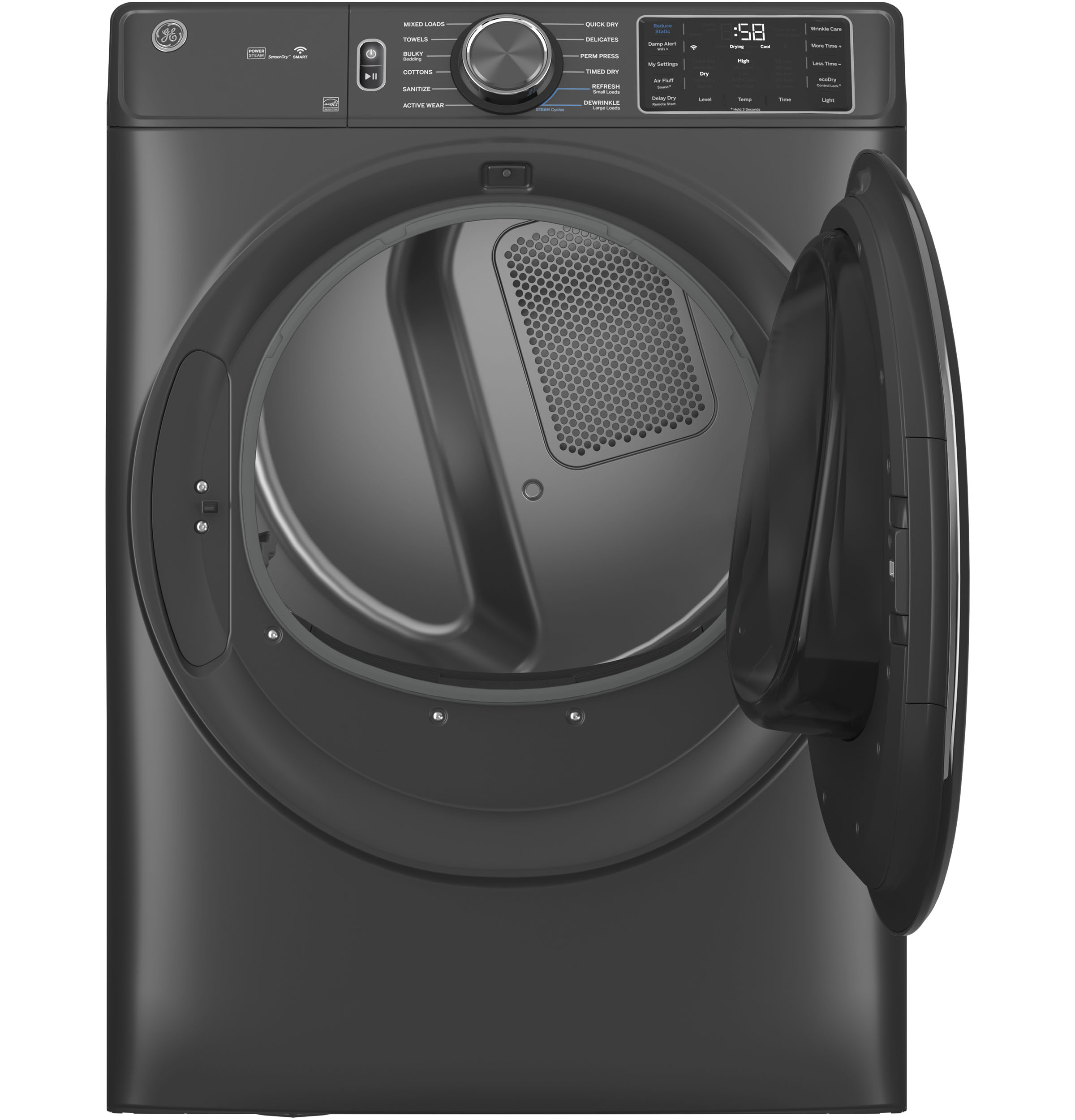 7.8 cu. ft. Capacity Smart Front Load Electric Dryer with Steam and Sanitize Cycle GFD65ESPVDS
