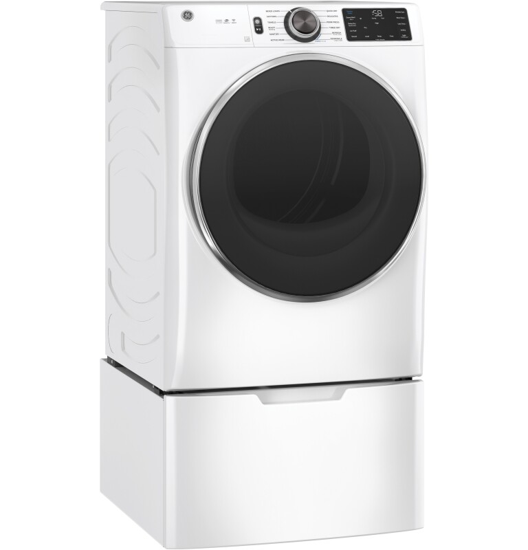 7.8 cu. ft. Capacity Smart Front Load Electric Dryer with Steam and Sanitize Cycle GFD65ESSNWW