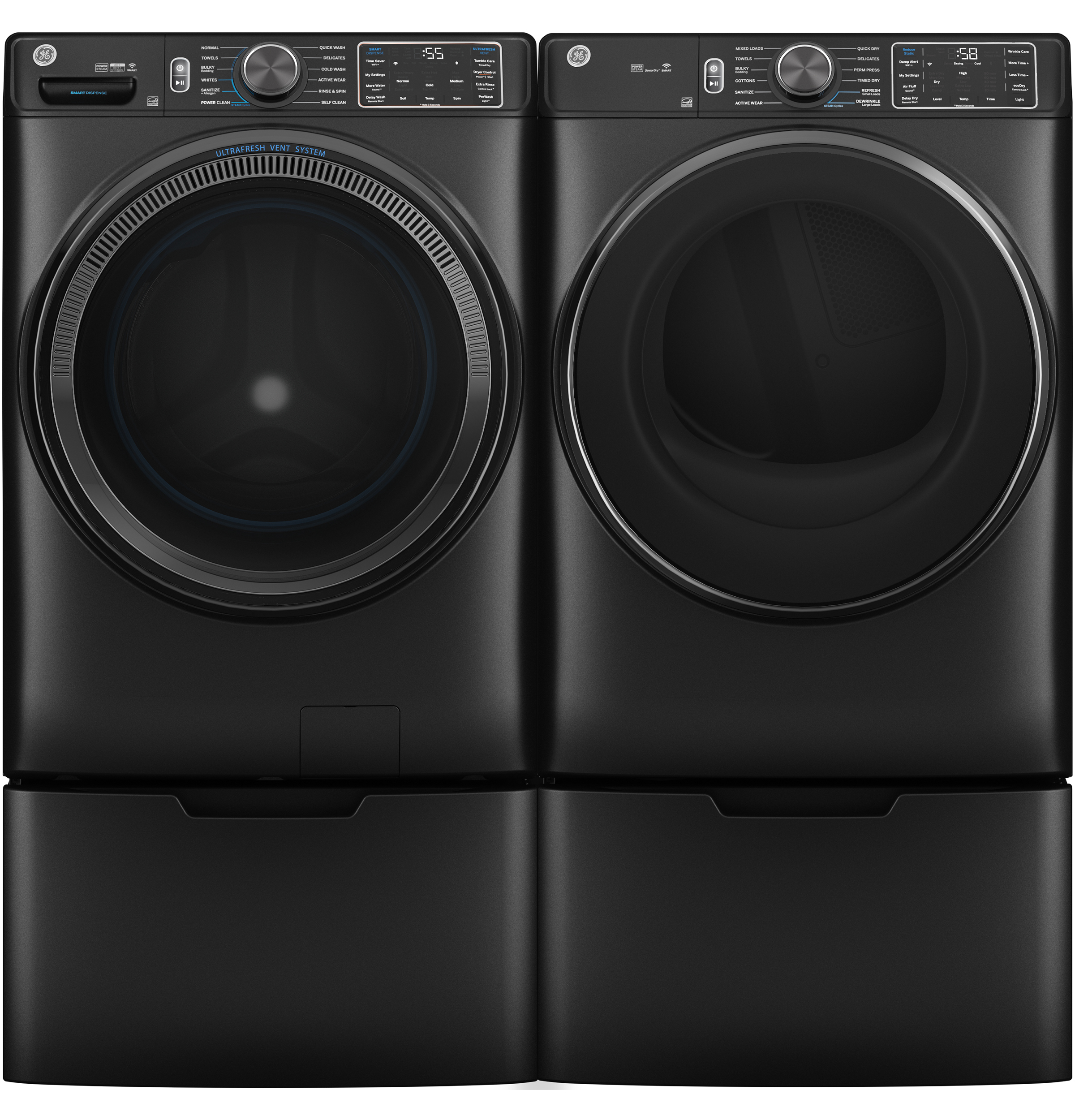 7.8 cu. ft. Capacity Smart Front Load Gas Dryer with Steam and Sanitize Cycle GFD65GSPVDS