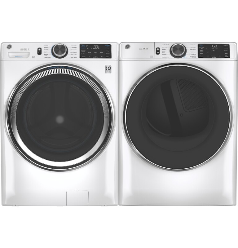 7.8 cu. ft. Capacity Smart Front Load Gas Dryer with Steam and Sanitize Cycle GFD65GSSNWW