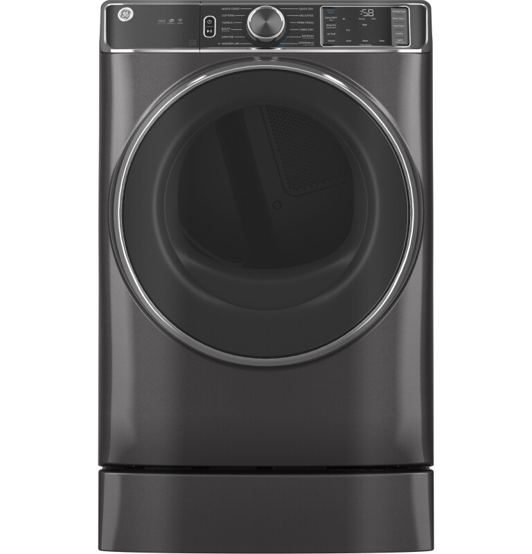 7.8 cu. ft. Capacity Smart Front Load Electric Dryer with Steam and Sanitize Cycle GFD85ESPNDG