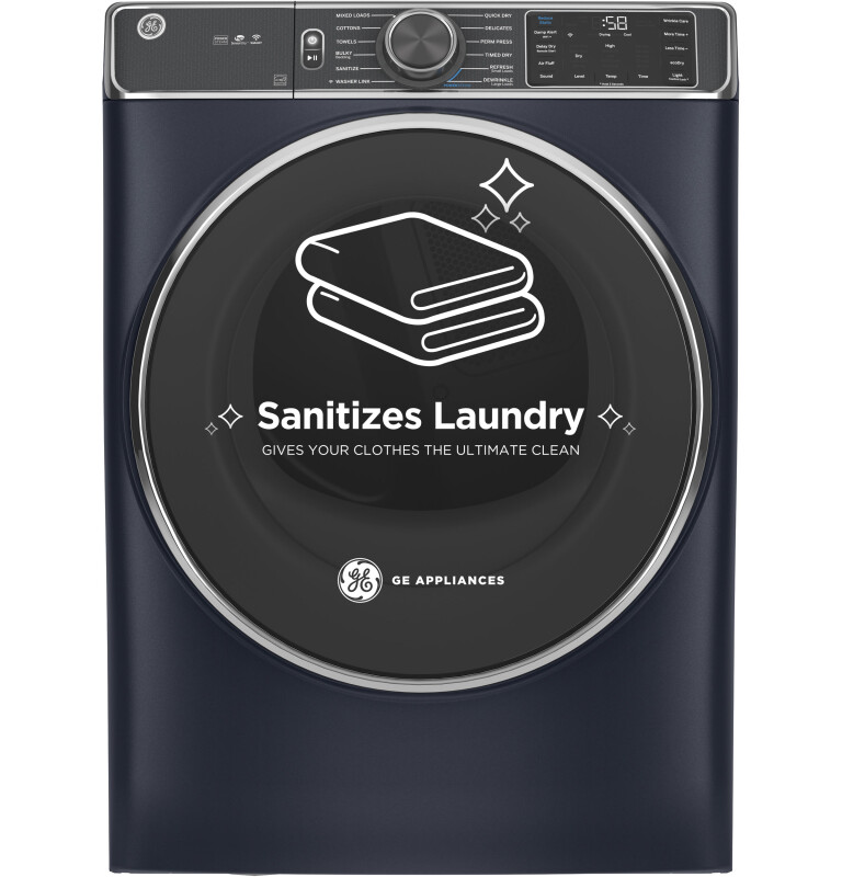 7.8 cu. ft. Capacity Smart Front Load Electric Dryer with Steam and Sanitize Cycle GFD85ESPNRS