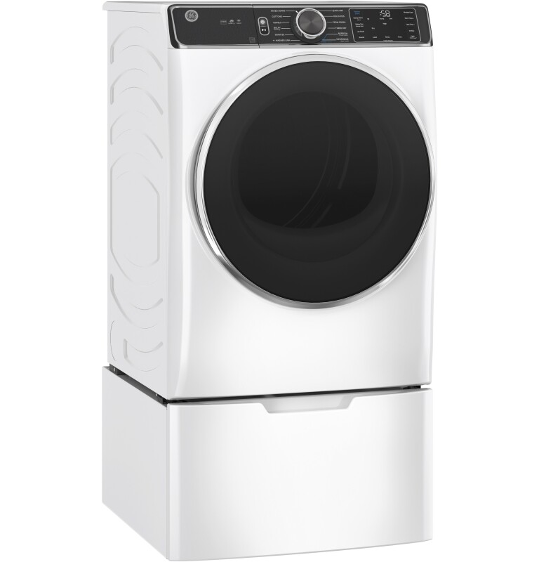 7.8 cu. ft. Capacity Smart Front Load Electric Dryer with Steam and Sanitize Cycle GFD85ESSNWW