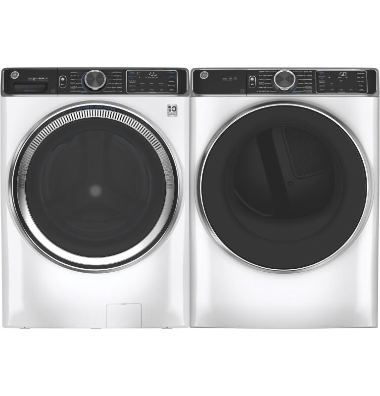 7.8 cu. ft. Capacity Smart Front Load Electric Dryer with Steam and Sanitize Cycle GFD85ESSNWW