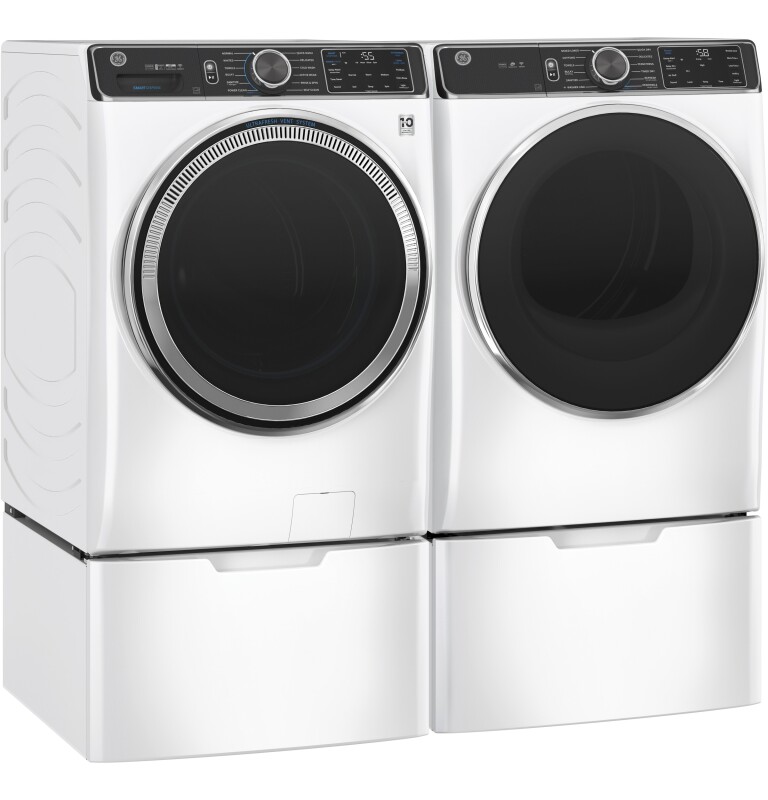 7.8 cu. ft. Capacity Smart Front Load Electric Dryer with Steam and Sanitize Cycle GFD85ESSNWW