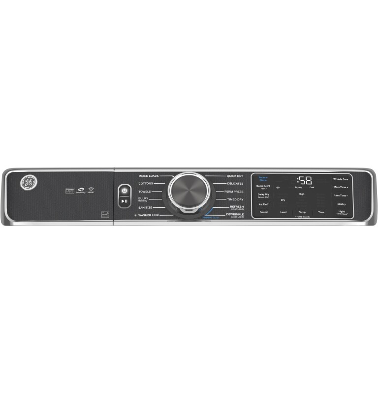 7.8 cu. ft. Capacity Smart Front Load Electric Dryer with Steam and Sanitize Cycle GFD85ESSNWW