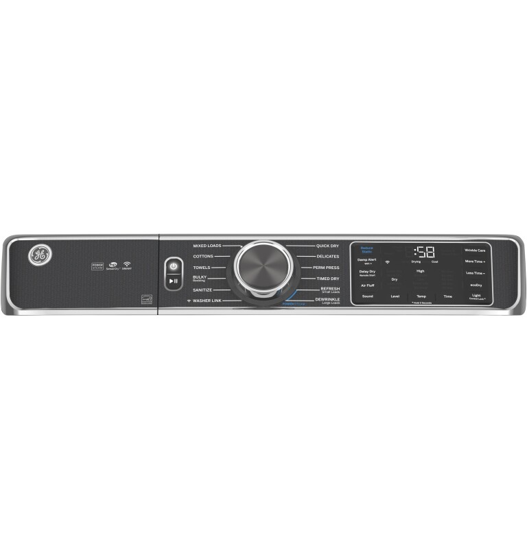 7.8 cu. ft. Capacity Smart Front Load Gas Dryer with Steam and Sanitize Cycle GFD85GSPNDG