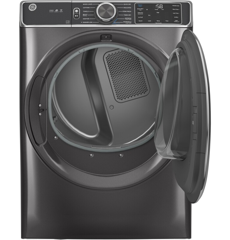 7.8 cu. ft. Capacity Smart Front Load Gas Dryer with Steam and Sanitize Cycle GFD85GSPNDG