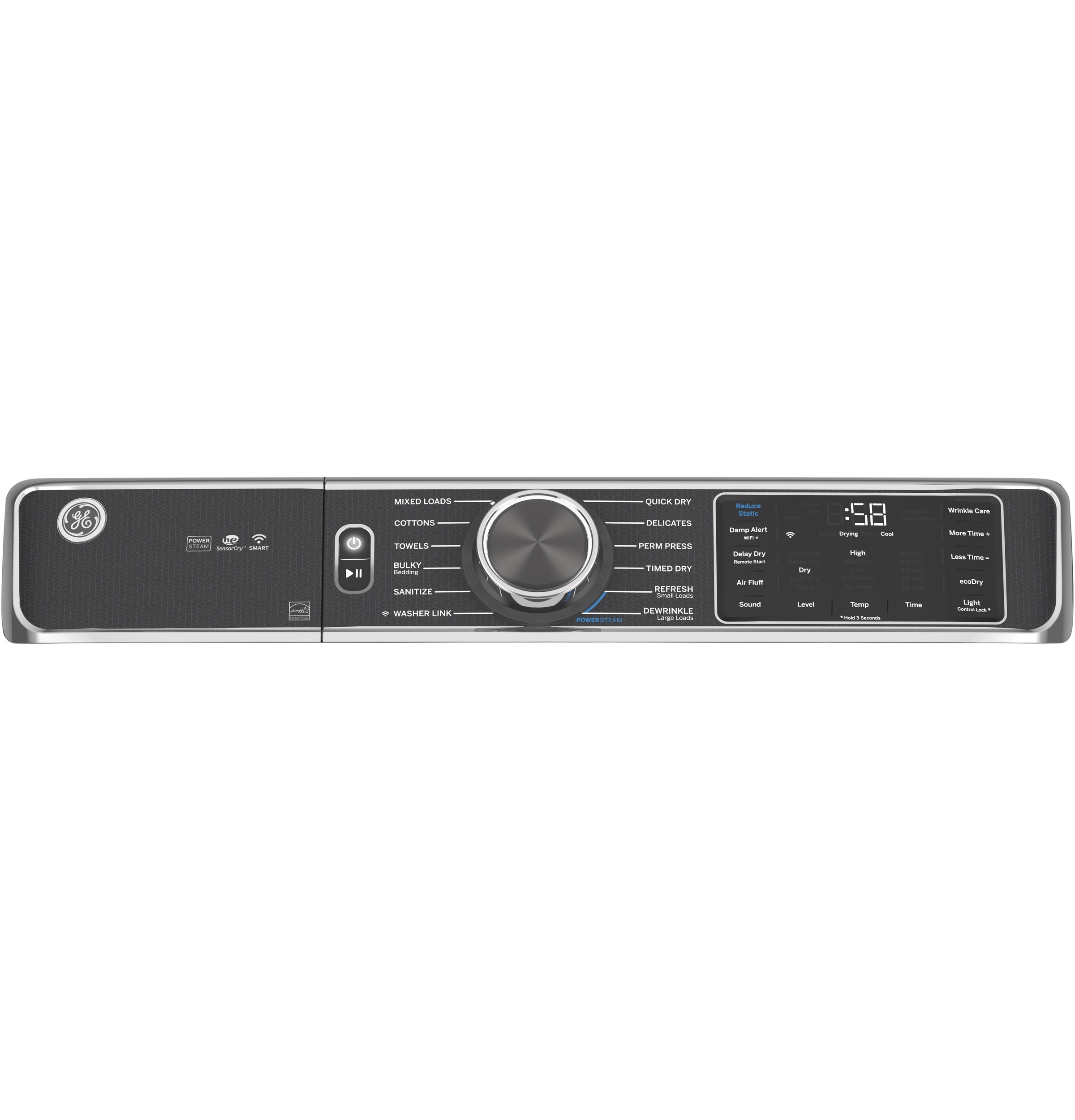 7.8 cu. ft. Capacity Smart Front Load Gas Dryer with Steam and Sanitize Cycle GFD85GSSNWW