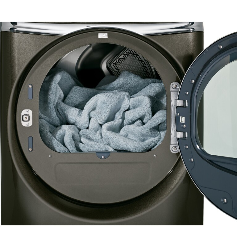 8.3 cu. ft. capacity RightHeight Design Front Load electric dryer with steam GFDR485EFMC