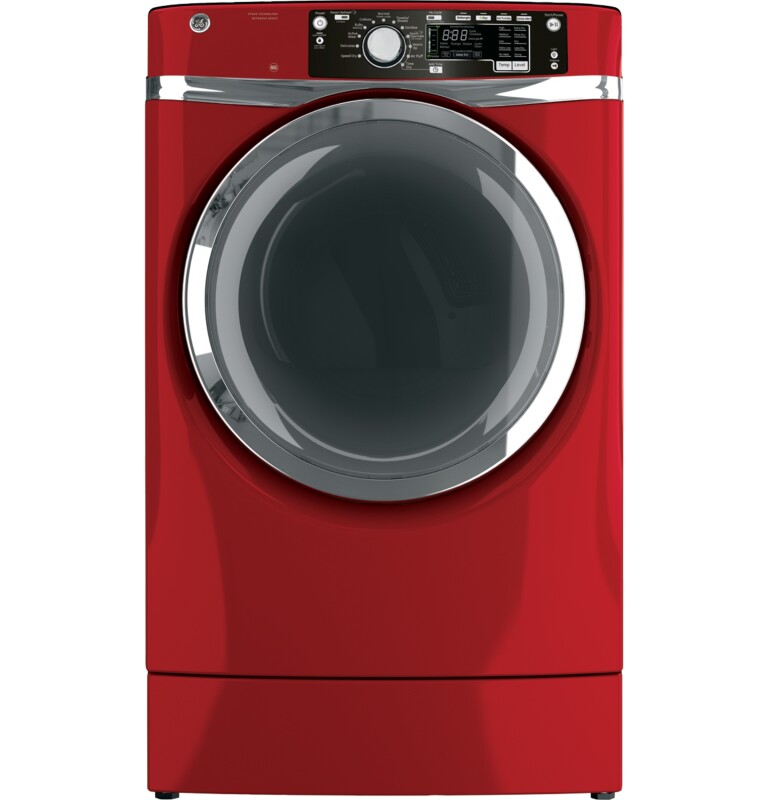 8.3 cu. ft. capacity RightHeight Design Front Load gas dryer with steam GFDR485GFRR