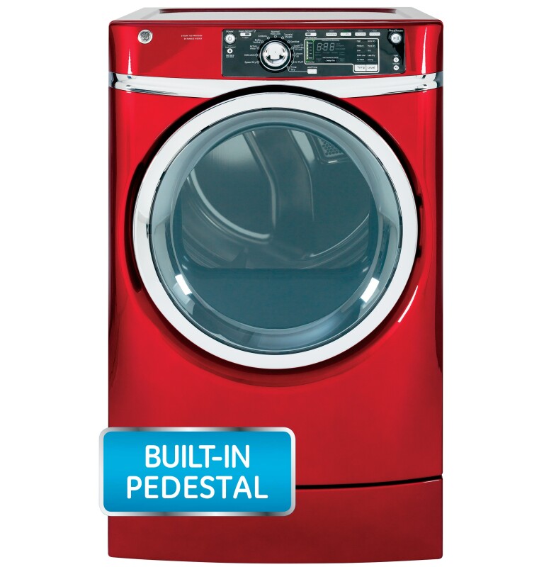 8.3 cu. ft. capacity RightHeight Design Front Load gas dryer with steam GFDR485GFRR