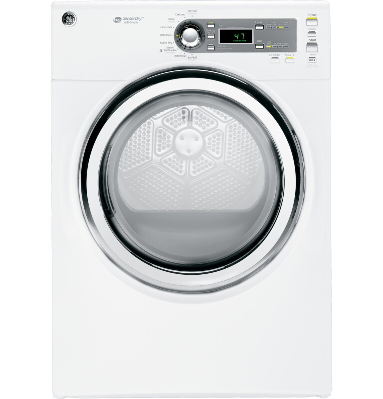 7.0 cu.ft. capacity electric dryer with steam GFDS140EDWW
