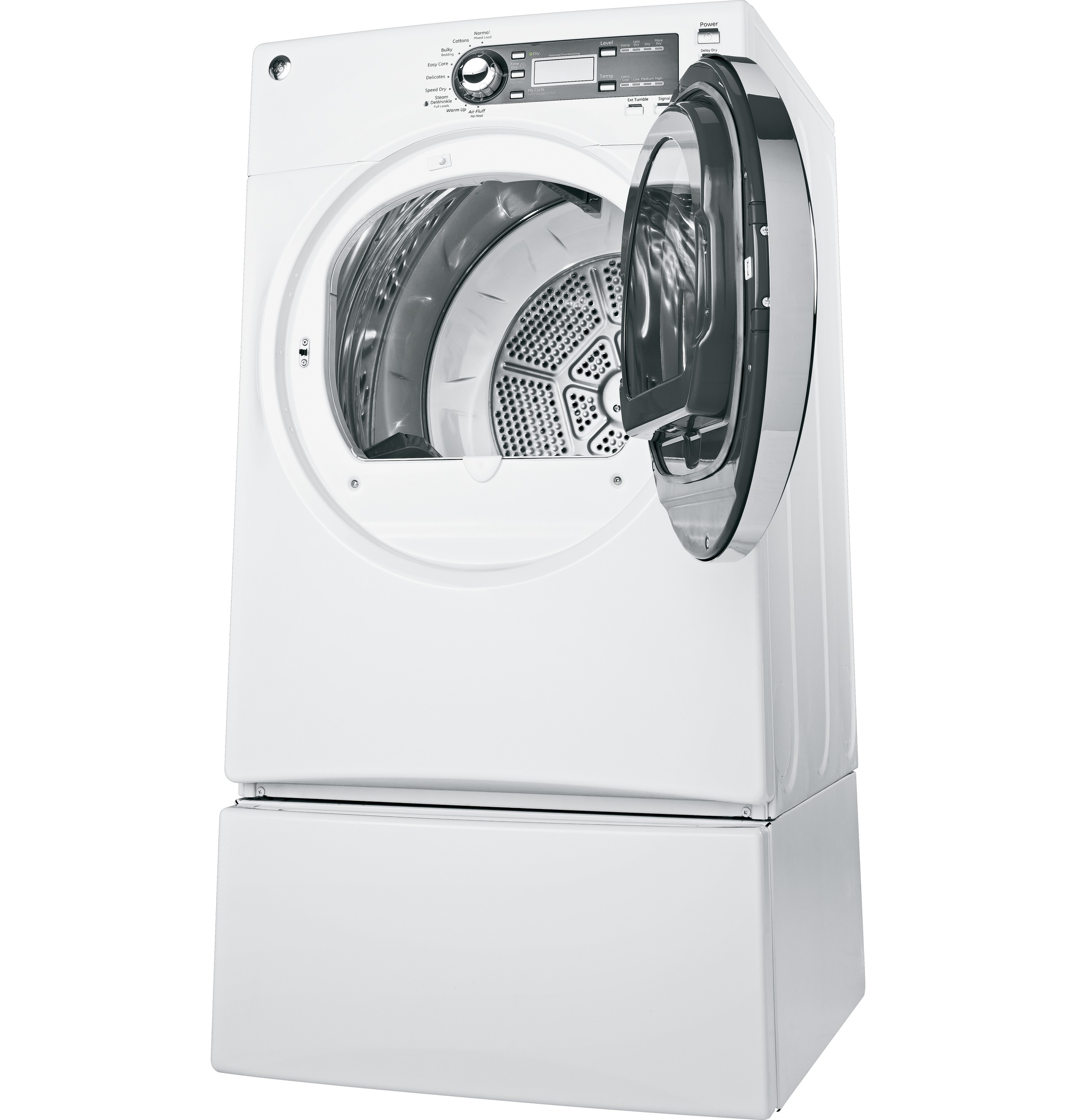 7.5 cu. ft. capacity frontload dryer with Steam and stainless steel drum GFDS150EDWW