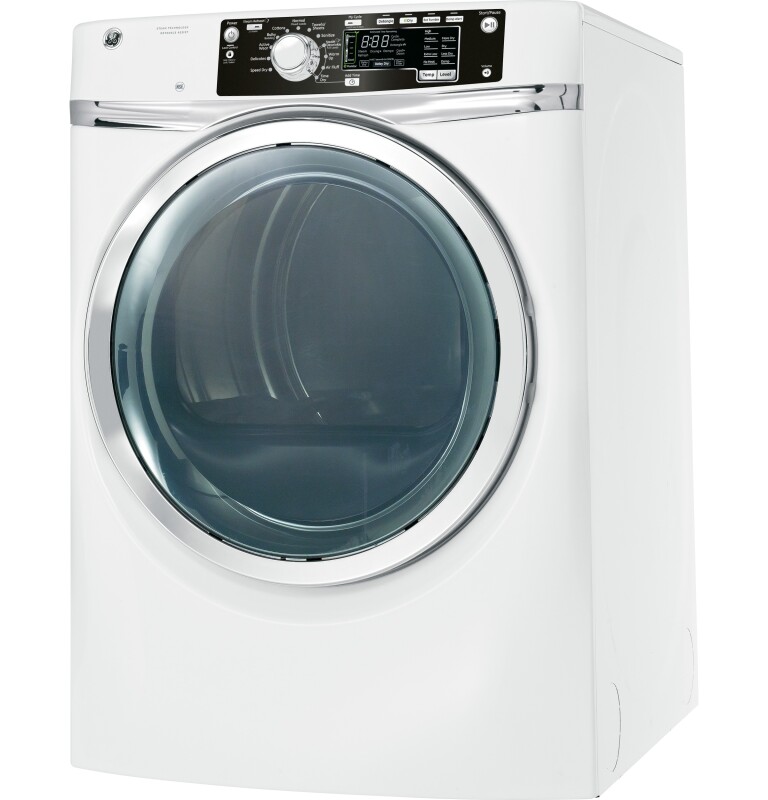 8.1 cu. ft. capacity Front Load electric dryer with steam GFDS260EFWW