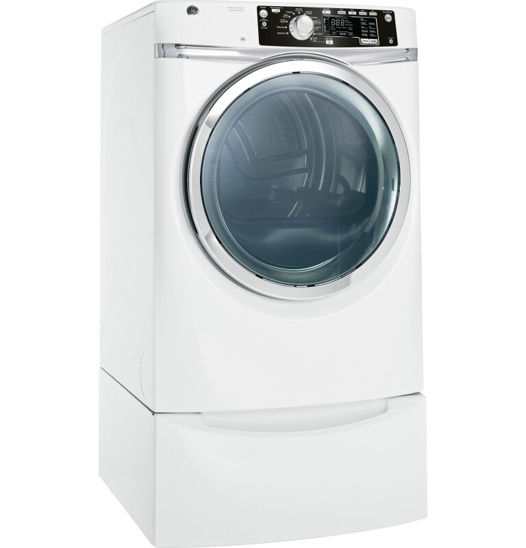8.1 cu. ft. capacity Front Load electric dryer with steam GFDS260EFWW