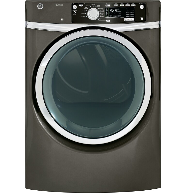 8.1 cu. ft. capacity Front Load electric dryer with steam GFDS265EFMC