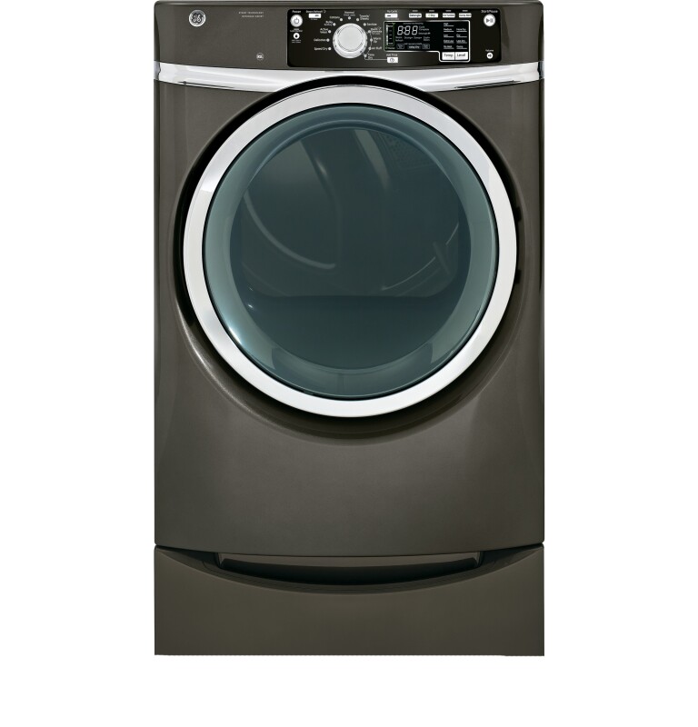 8.1 cu. ft. capacity Front Load electric dryer with steam GFDS265EFMC