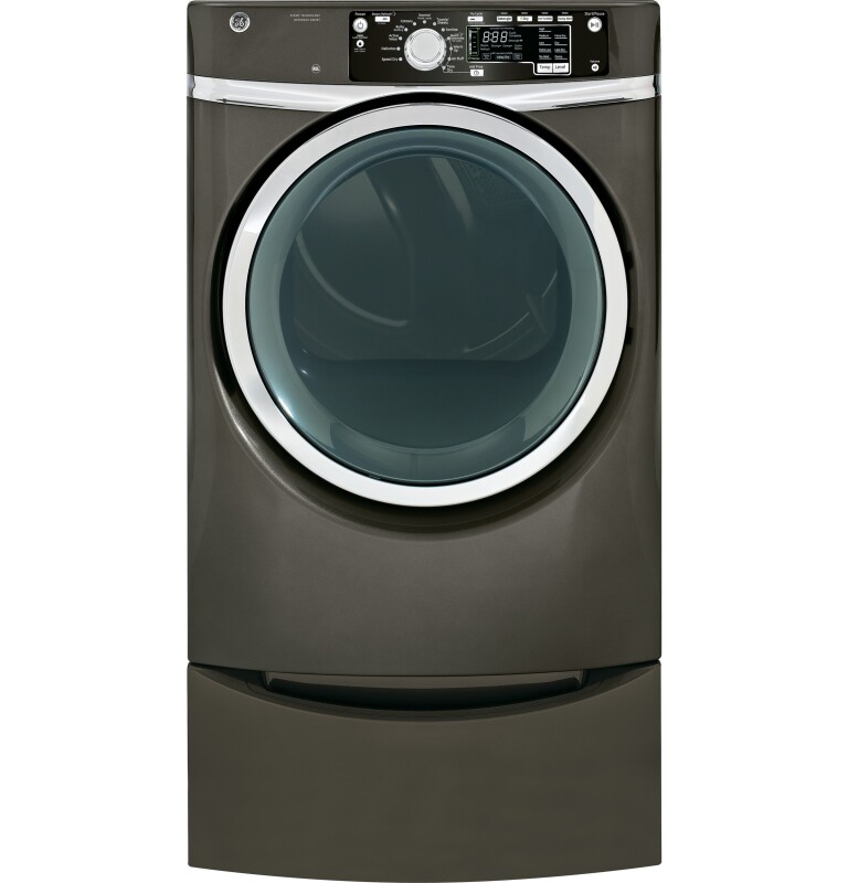 8.1 cu. ft. capacity Front Load electric dryer with steam GFDS265EFMC