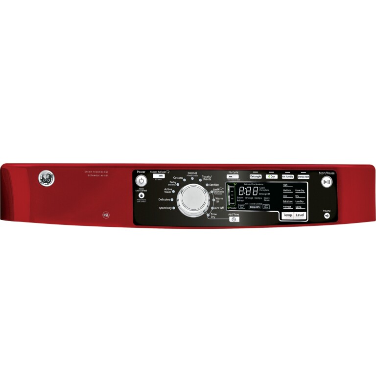 8.1 cu. ft. capacity Front Load electric dryer with steam GFDS265EFRR