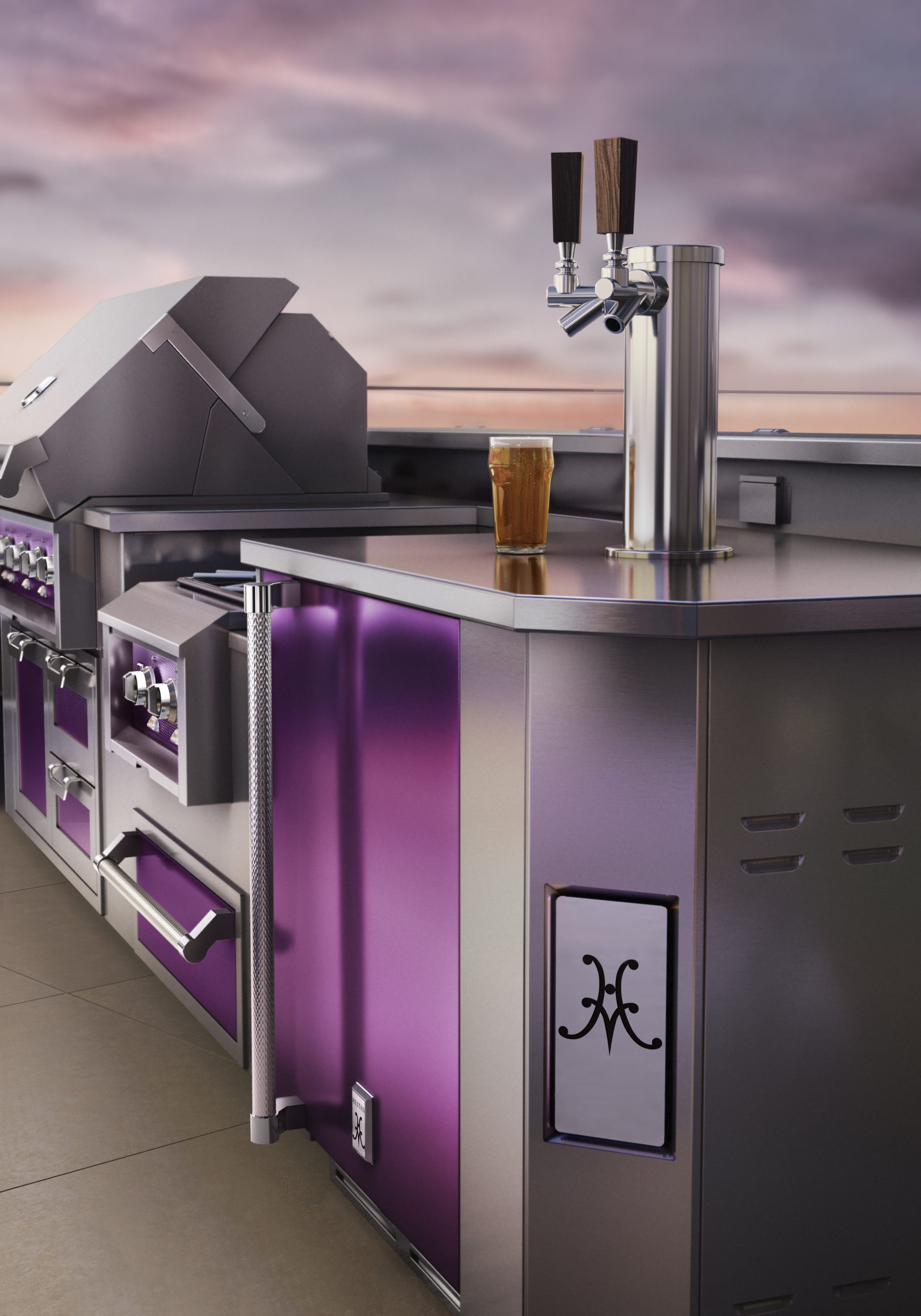 24" Outdoor Double Faucet Beer Dispenser GFDSR242TQ