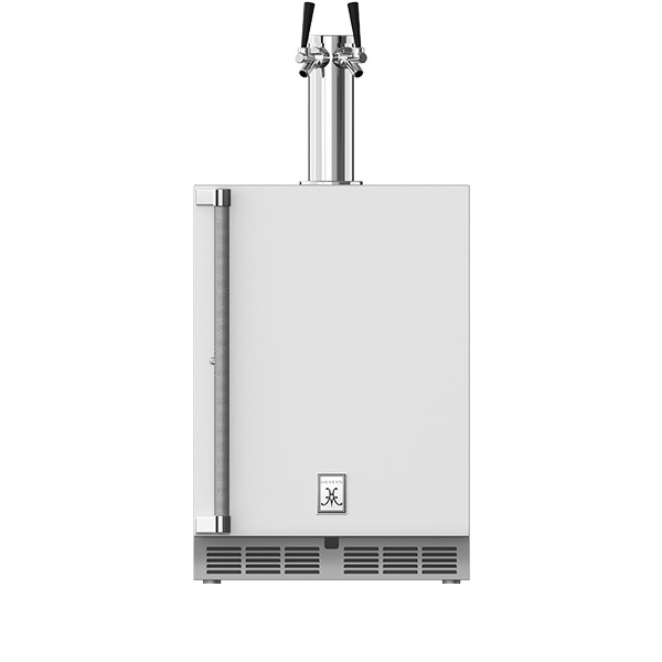 24" Outdoor Double Faucet Beer Dispenser GFDSR242WH