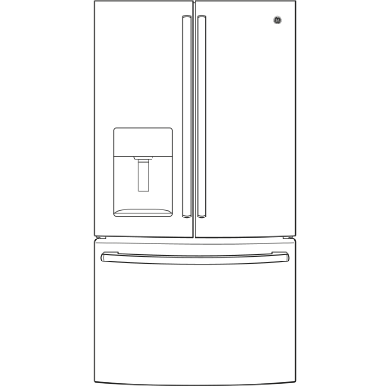 23.6 Cu. Ft. French-Door Refrigerator GFE24JGKBB