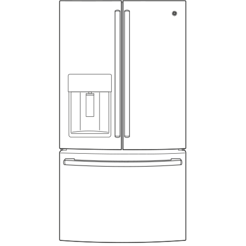25.8 Cu. Ft. French-Door Refrigerator GFE26GGKBB
